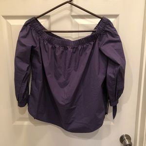 A&F purple off the shoulder top